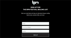 Desktop Screenshot of bpmfestival.com