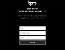 Tablet Screenshot of bpmfestival.com